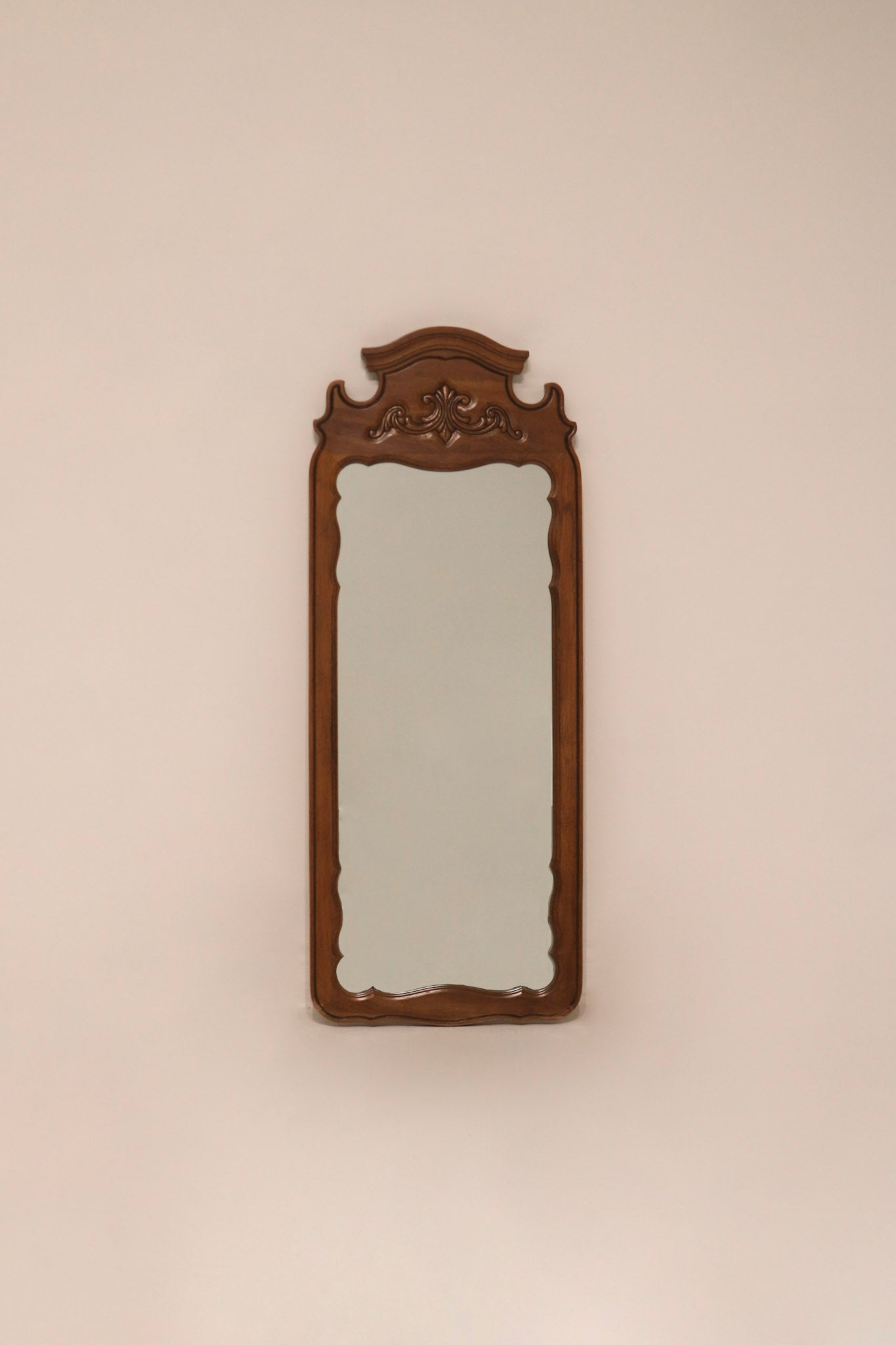 Vintage Wooden Full-Length Wall Mirror - 21" x 54"
