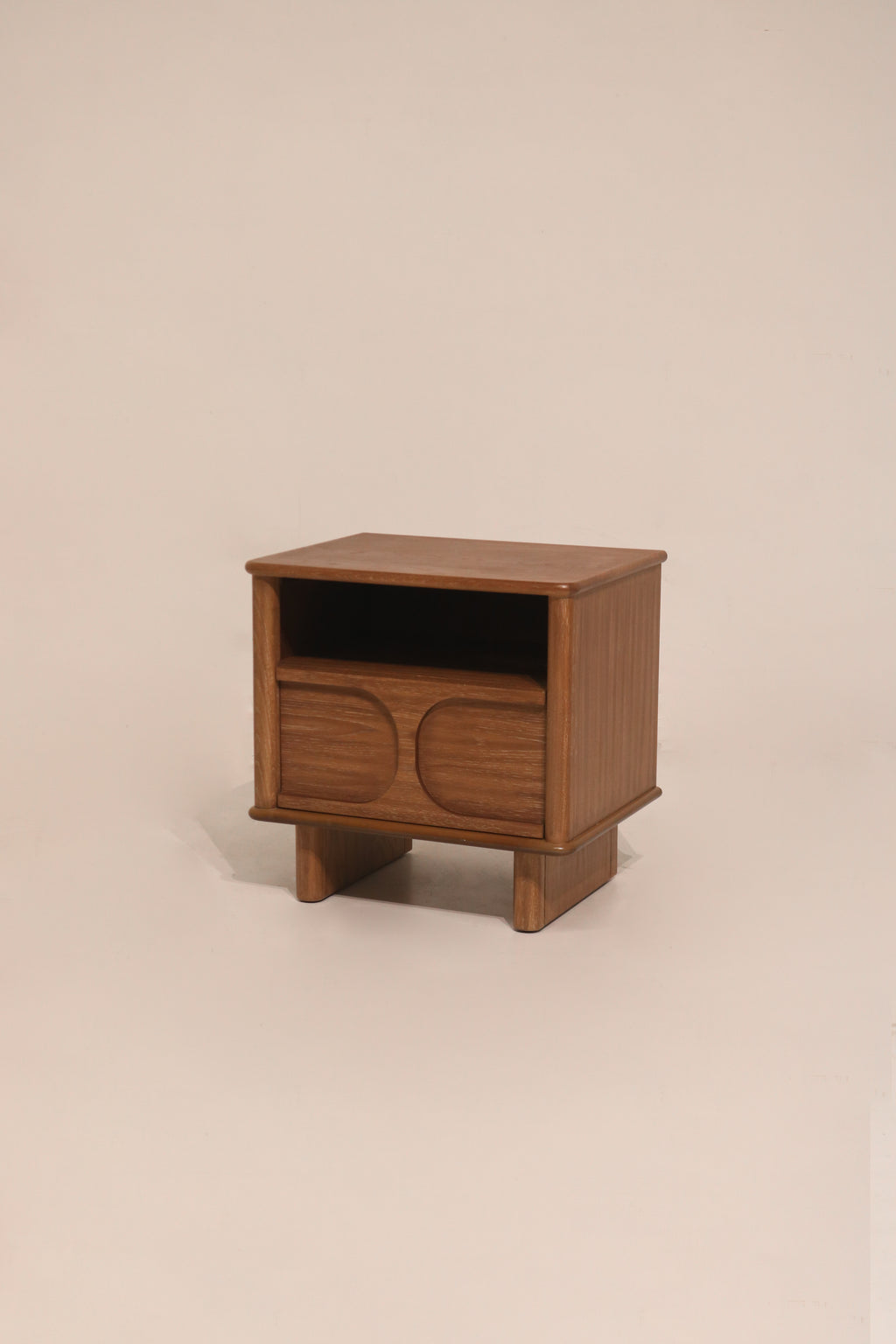 CB2 Crate&amp;Barrel Solid Wood Contemporary Nighstand Bedside Table