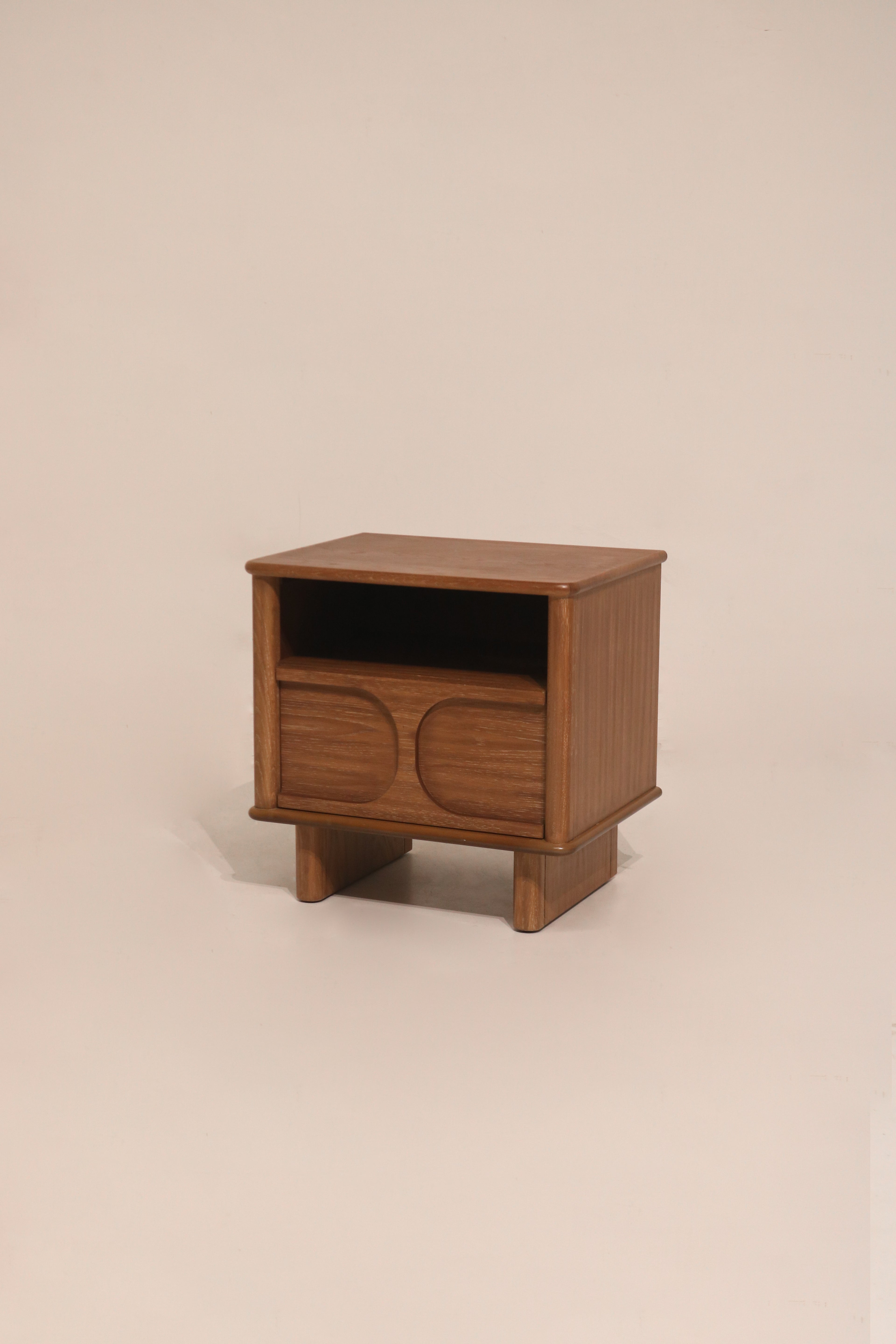 CB2 Crate&amp;Barrel Solid Wood Contemporary Nighstand Bedside Table