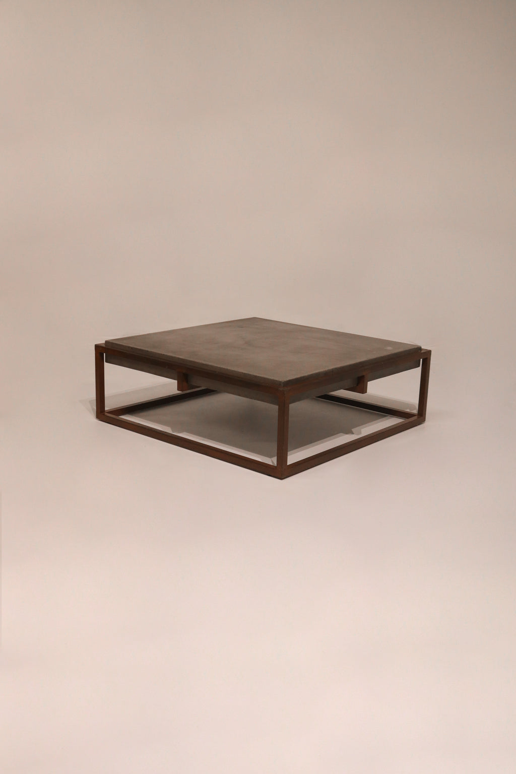 Industrial Concrete And Metal Coffee Table