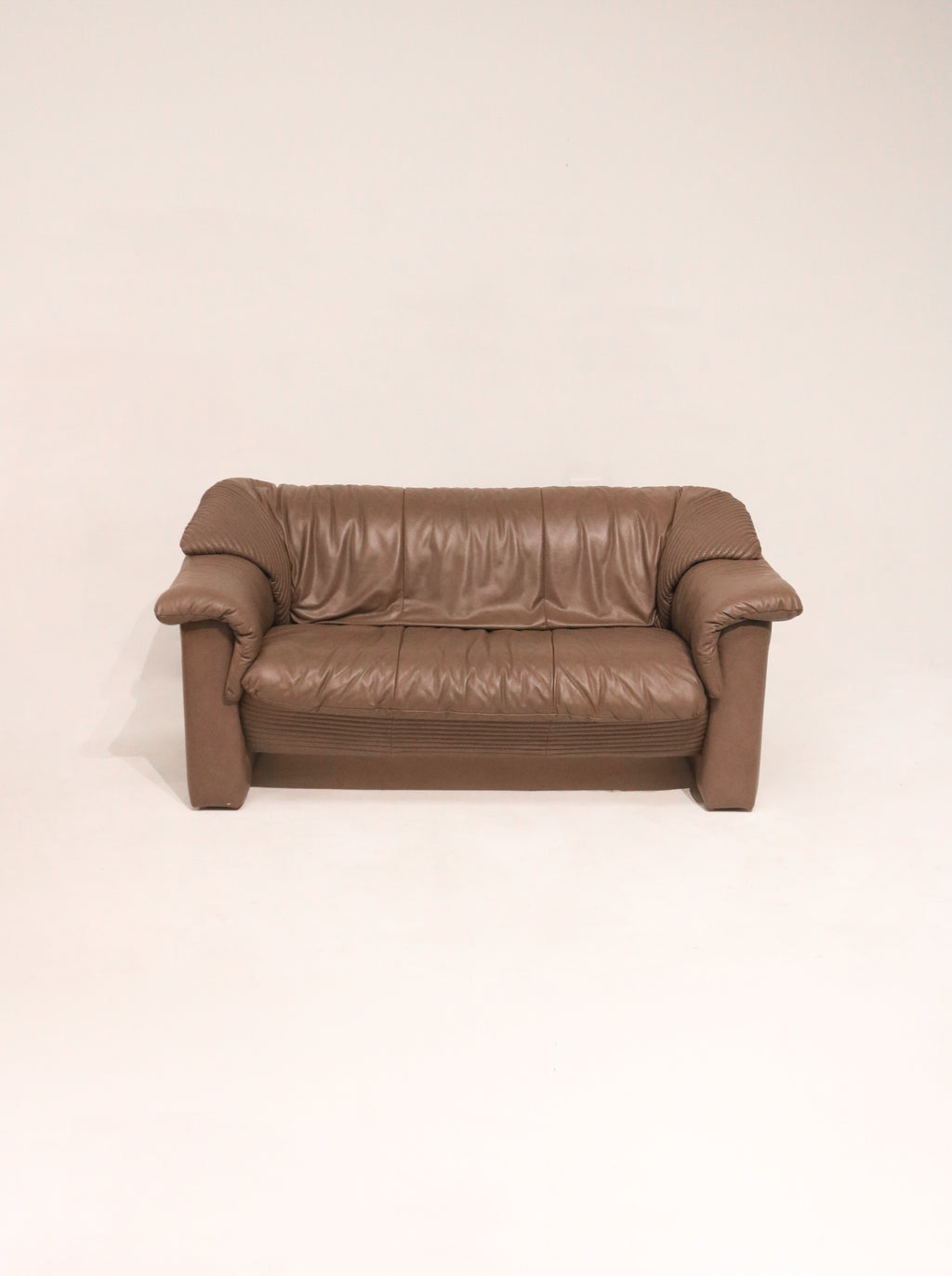 Vintage Leather Loveseat Sofa Couch