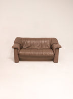 Vintage Leather Loveseat Sofa Couch