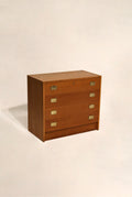Vintage Swedish Oak Pine Small Chest Of Drawers Dresser