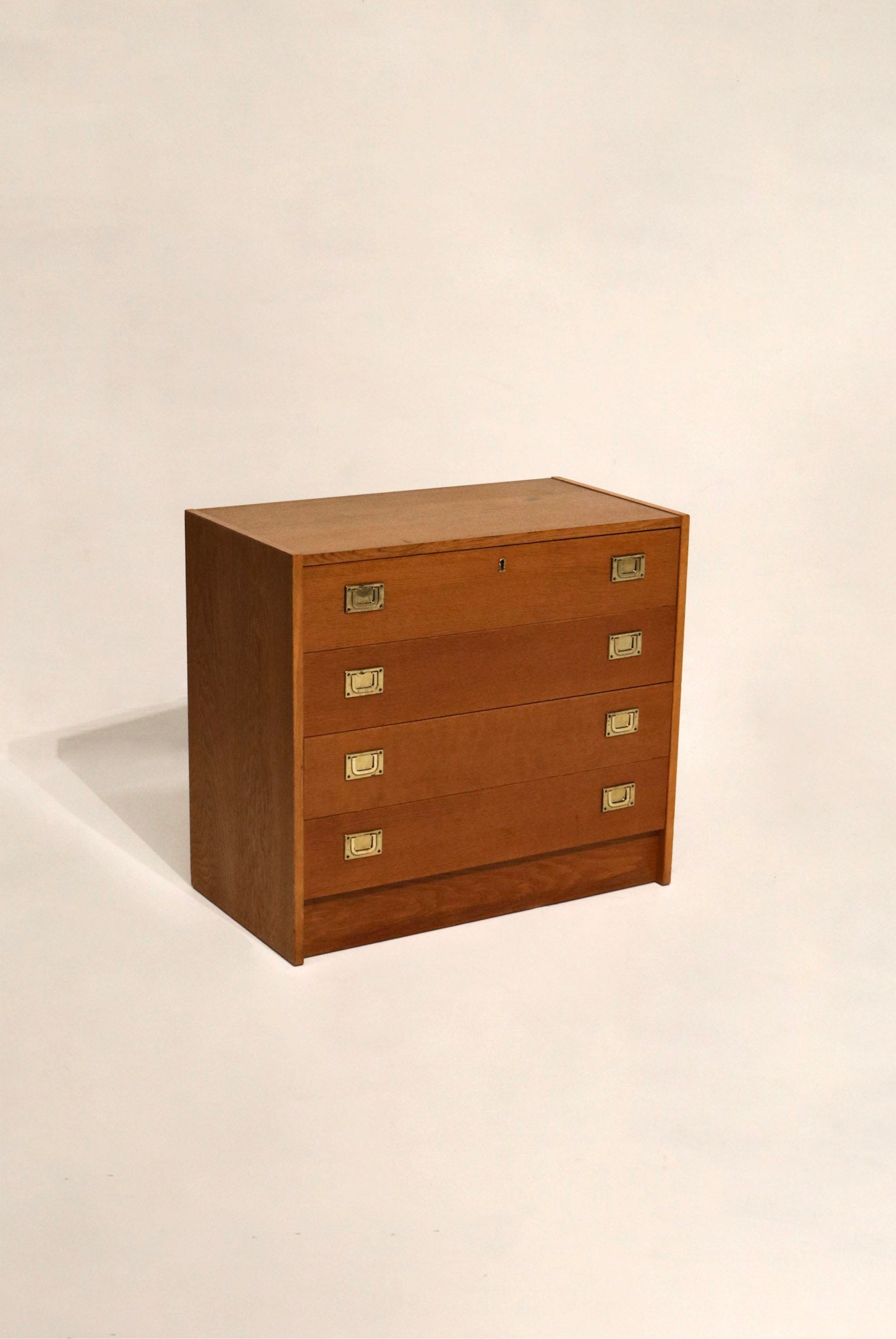 Vintage Swedish Oak Pine Small Chest Of Drawers Dresser