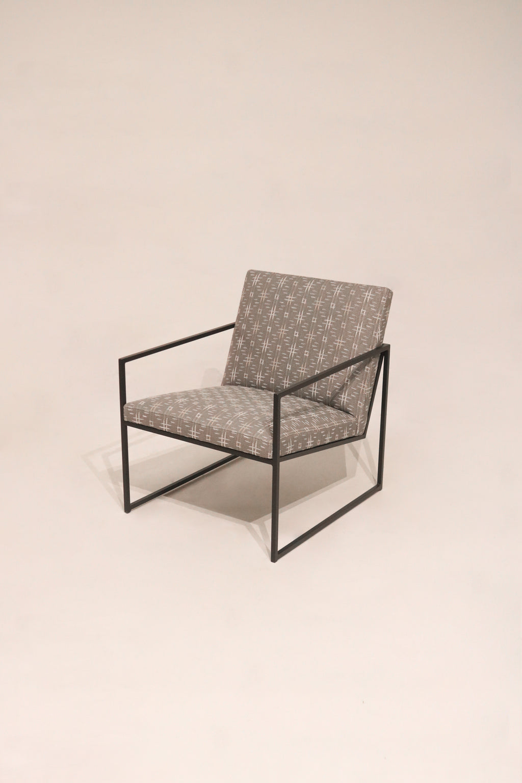 Room & Board Modern Accent Chair Metal Frame Fabric Seat