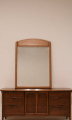 Vintage Wooden Stand Wall Mirror