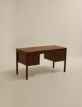 Danish Modern Teak Wood Double-Pedestal Desk By Domino Mobler