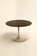 Vintage Wooden Metal Tulipan Round Dining Table