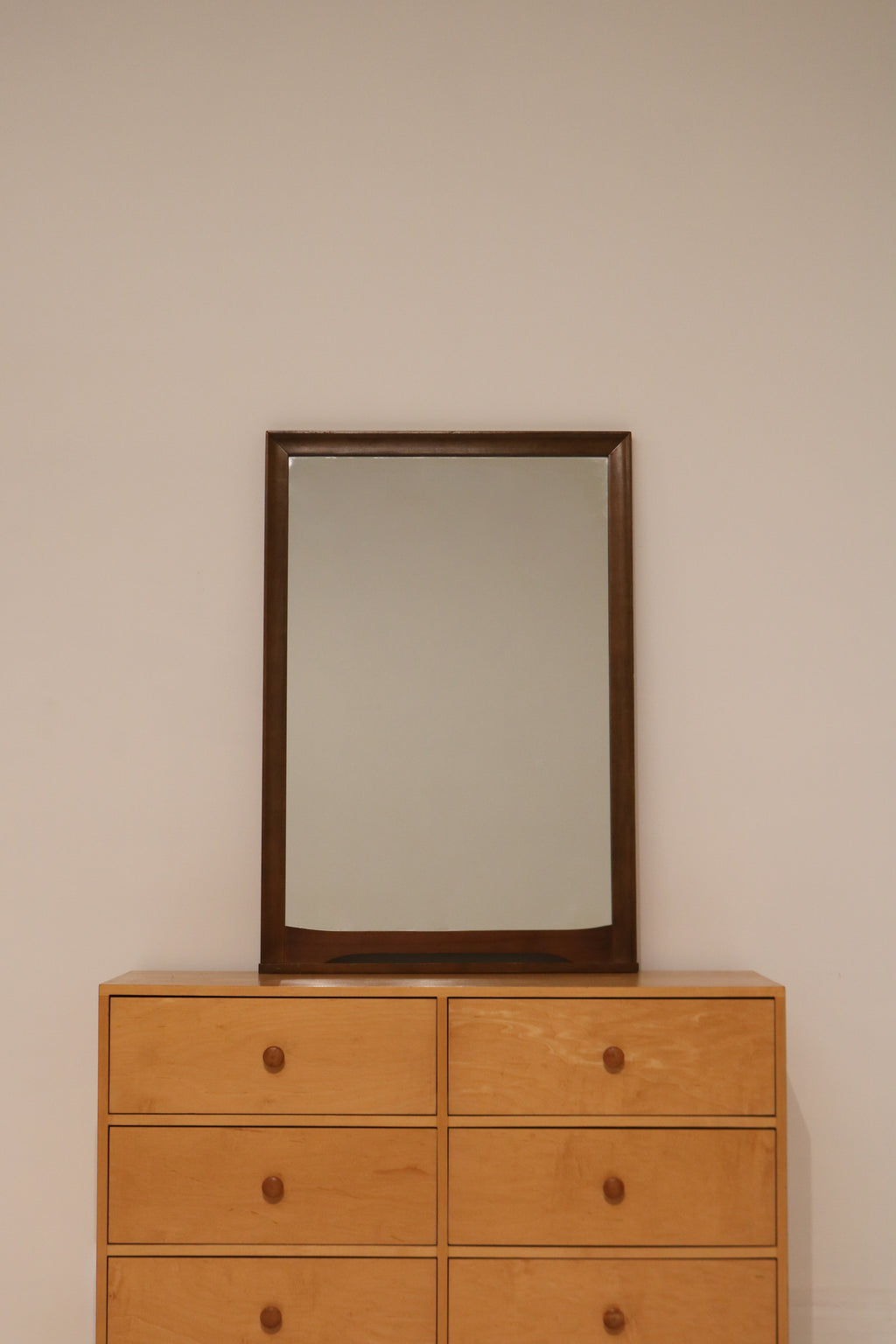 Mcm Walnut Wood Mirror
