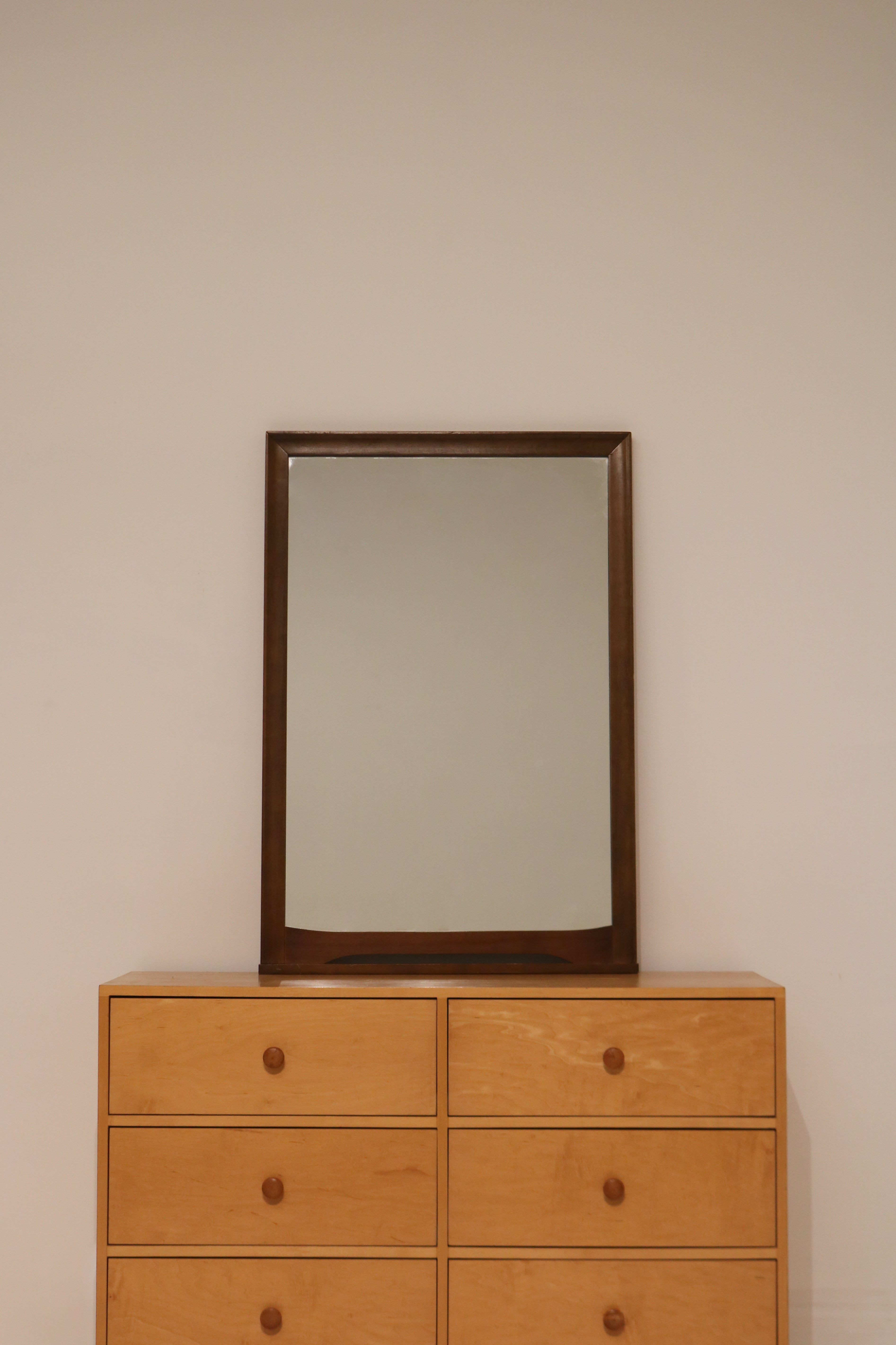 Mcm Walnut Wood Mirror