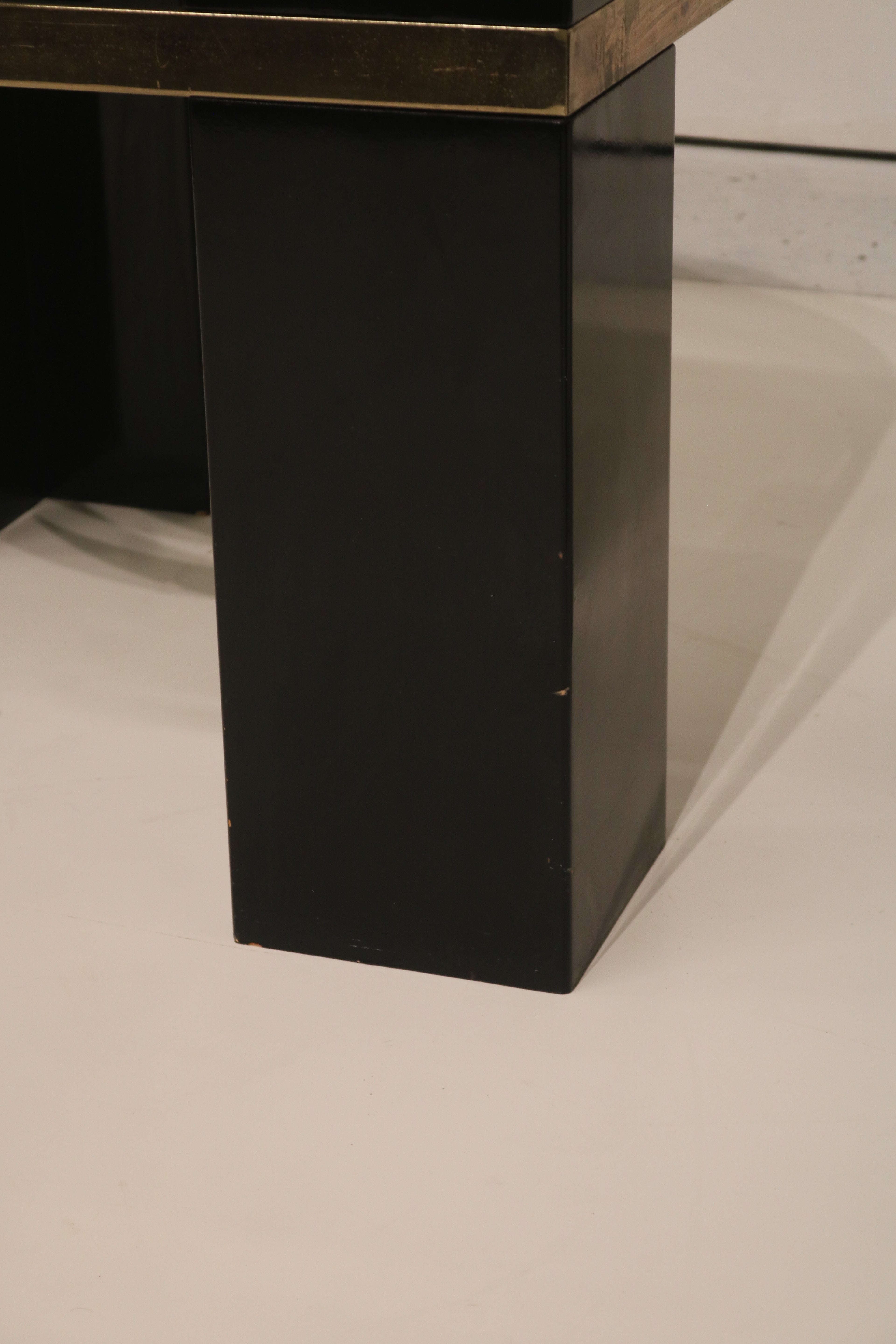 Vintage Postmodern Glass Side Tables Set