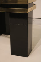 Vintage Postmodern Glass Side Tables Set