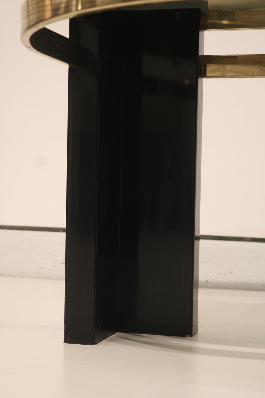 Vintage Postmodern Glass Side Tables Set
