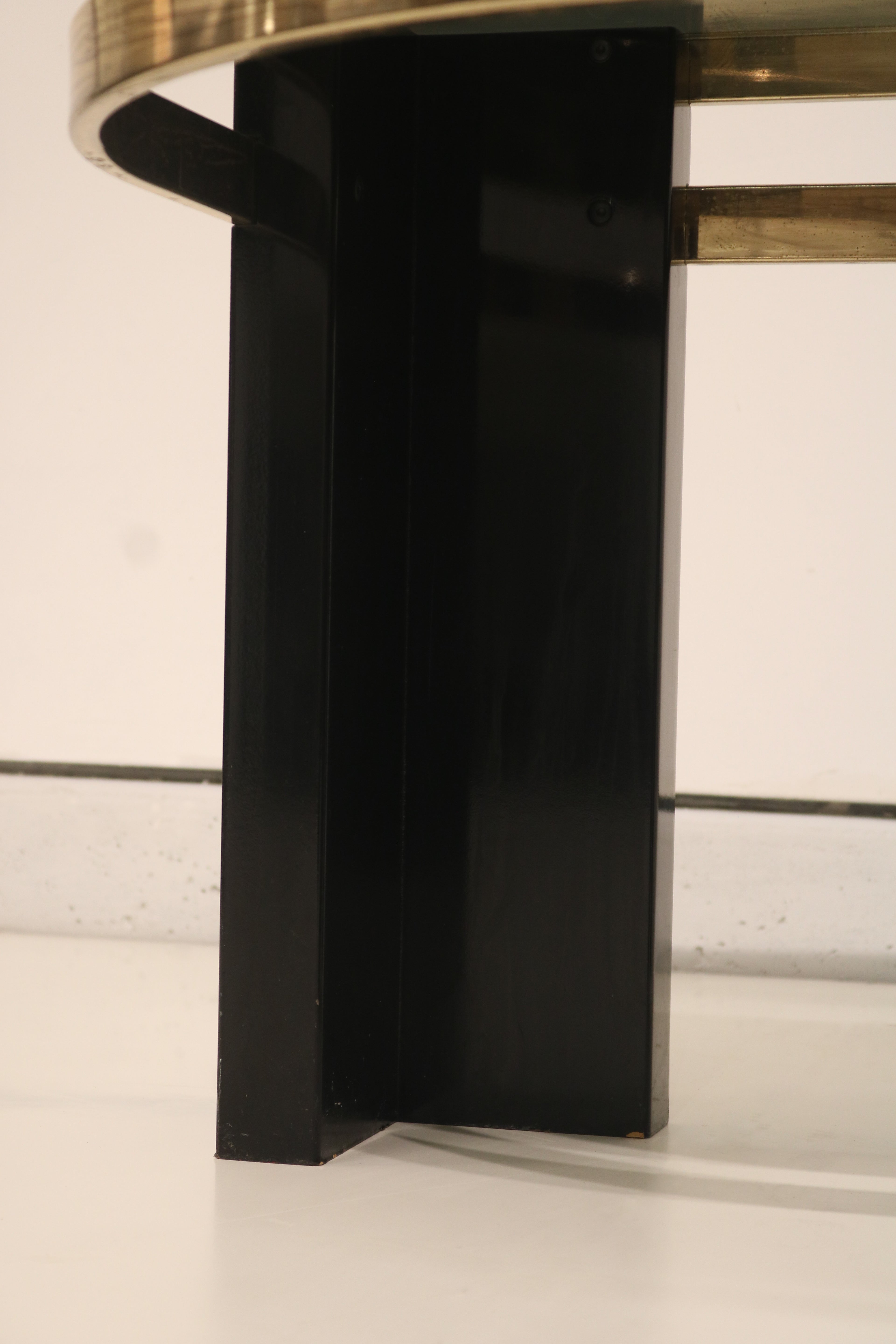 Vintage Postmodern Glass Side Tables Set