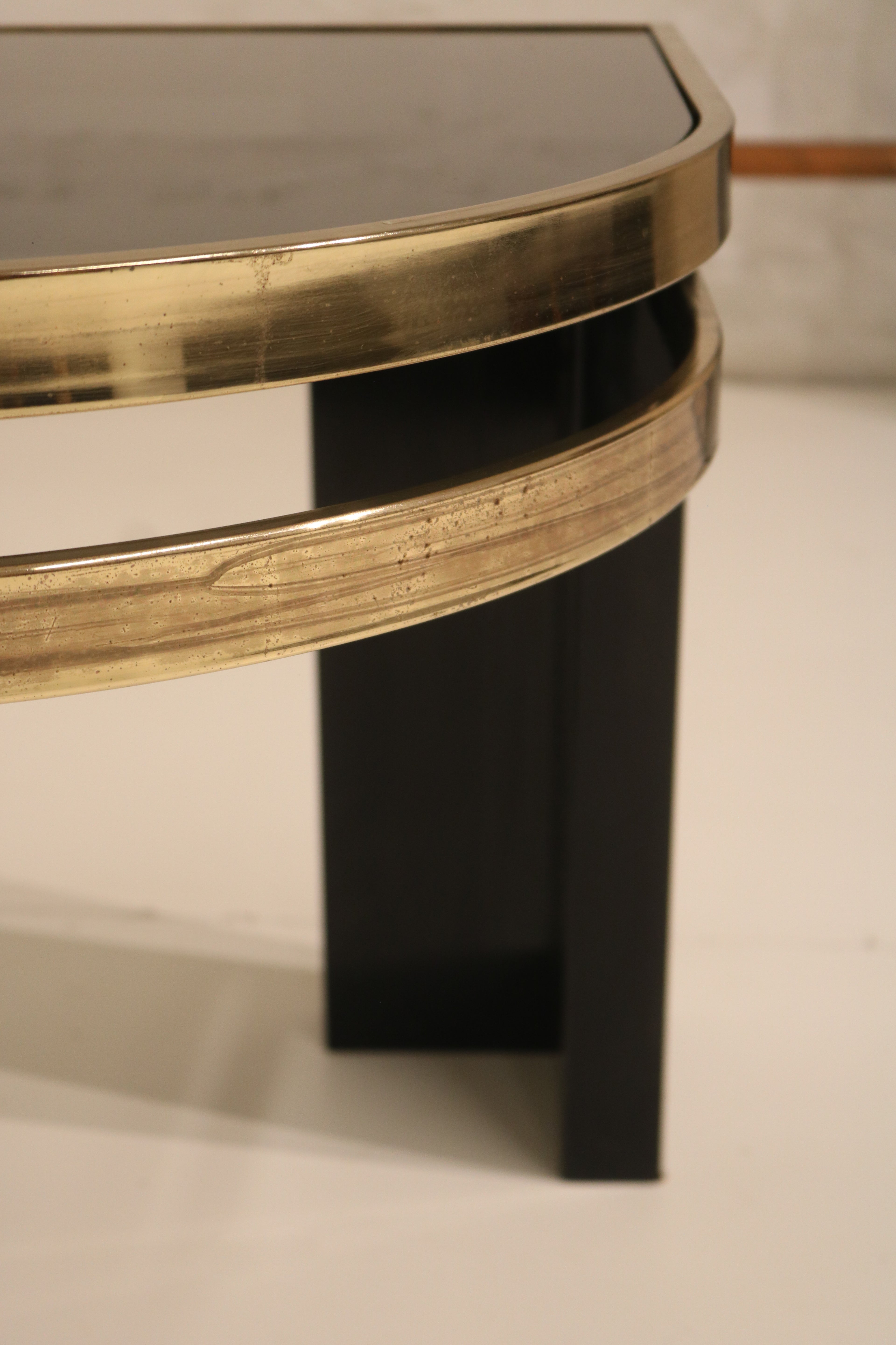 Vintage Postmodern Glass Side Tables Set