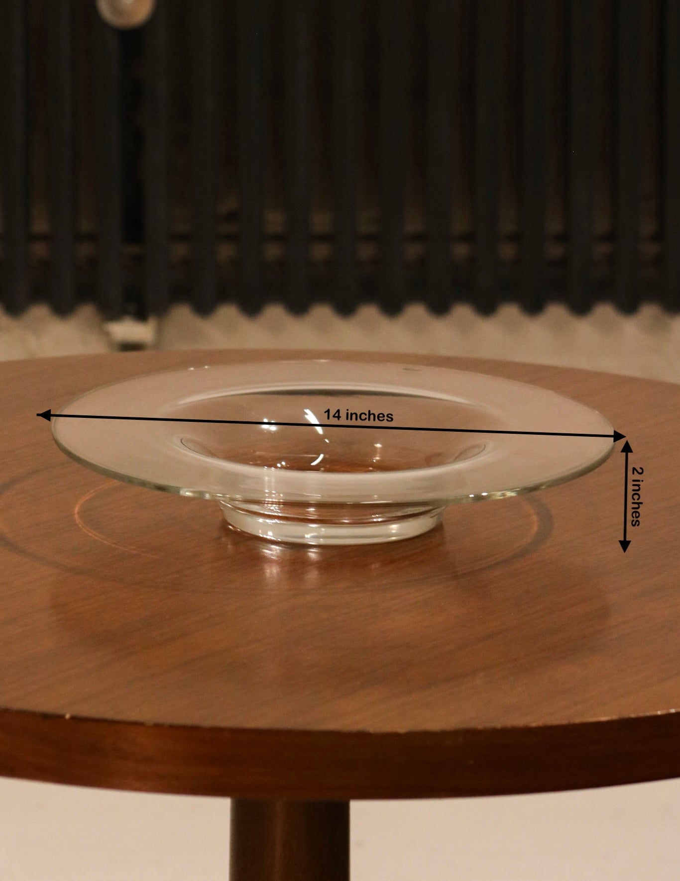 Vintage Italian Glass Large Centerpiece Bowl Glass Plate