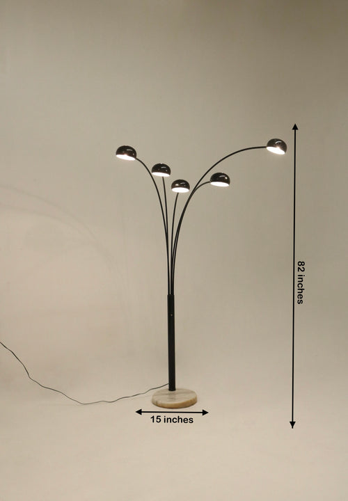 Vintage Marble Steel Metal Arch Floor Lamp