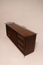 Mid Century Modern Walnut Wood Vintage 9 Drawers Dresser By Bassett