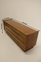 Mid Century Modern Walnut Wood 6 Drawers Lowboy Dresser