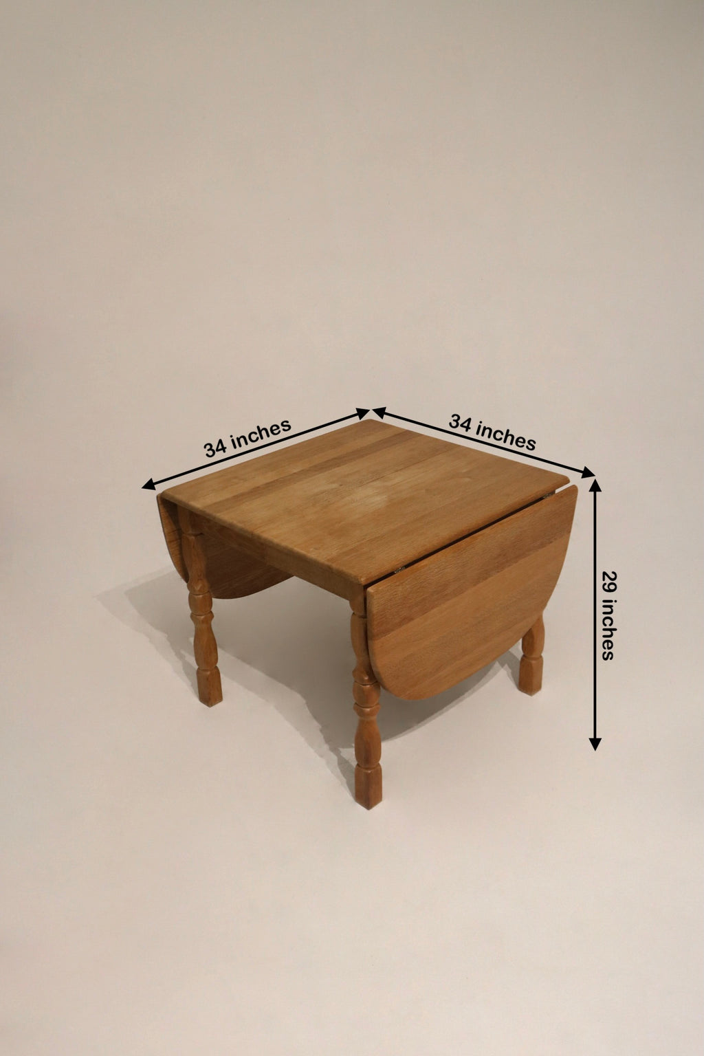 Vintage Extendable Danish Solid Oak Wood Henning Kjaernulf Style Dining Table