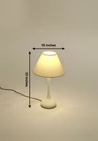 Set Of 2 Vintage White Ceramic Table Lamps