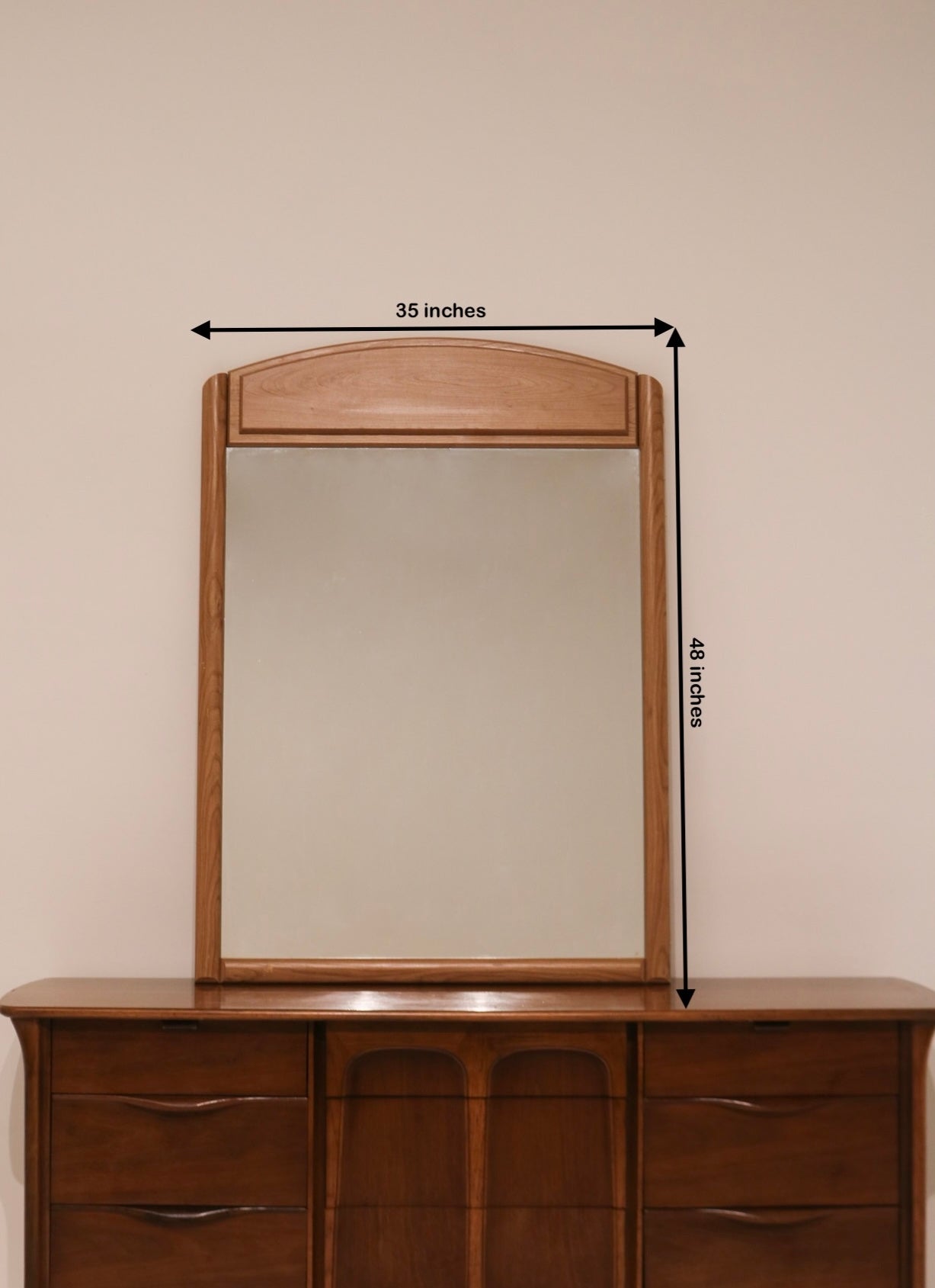 Vintage Wooden Stand Wall Mirror