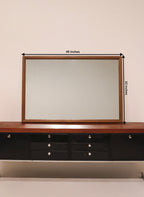 Mcm Vintage Wooden Frame Large Stand Mirror