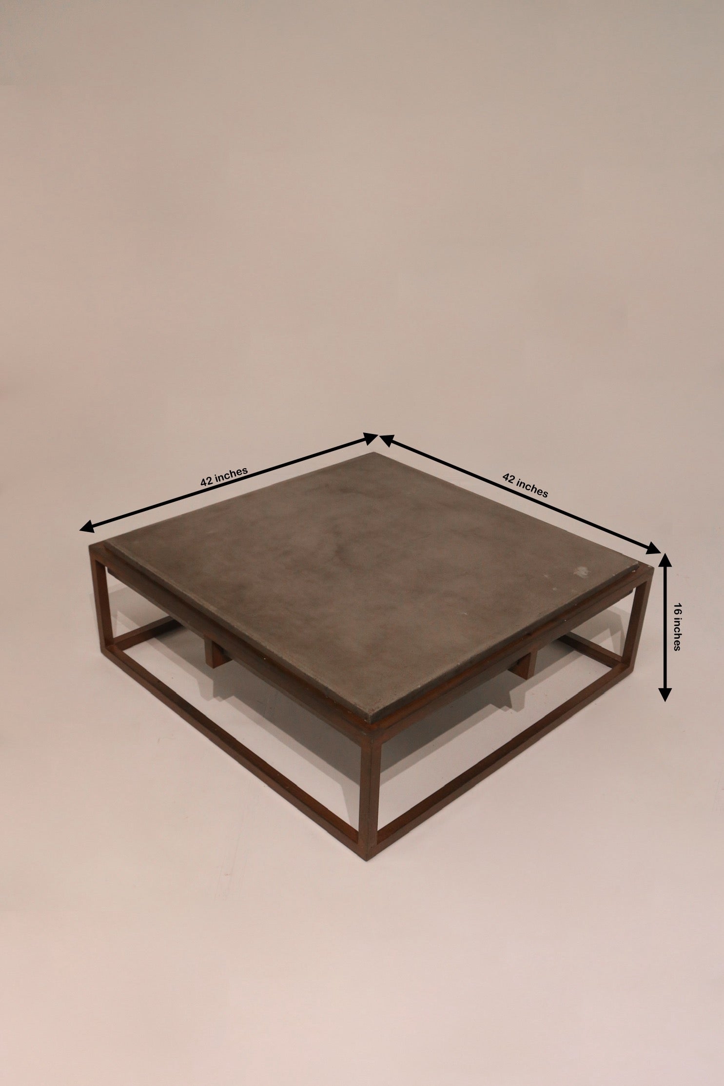 Industrial Concrete And Metal Coffee Table