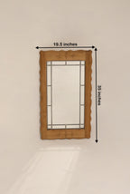 Vintage Danish Oak Wall Mirror Henning Kjaernulf