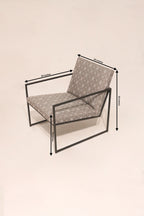 Room & Board Modern Accent Chair Metal Frame Fabric Seat