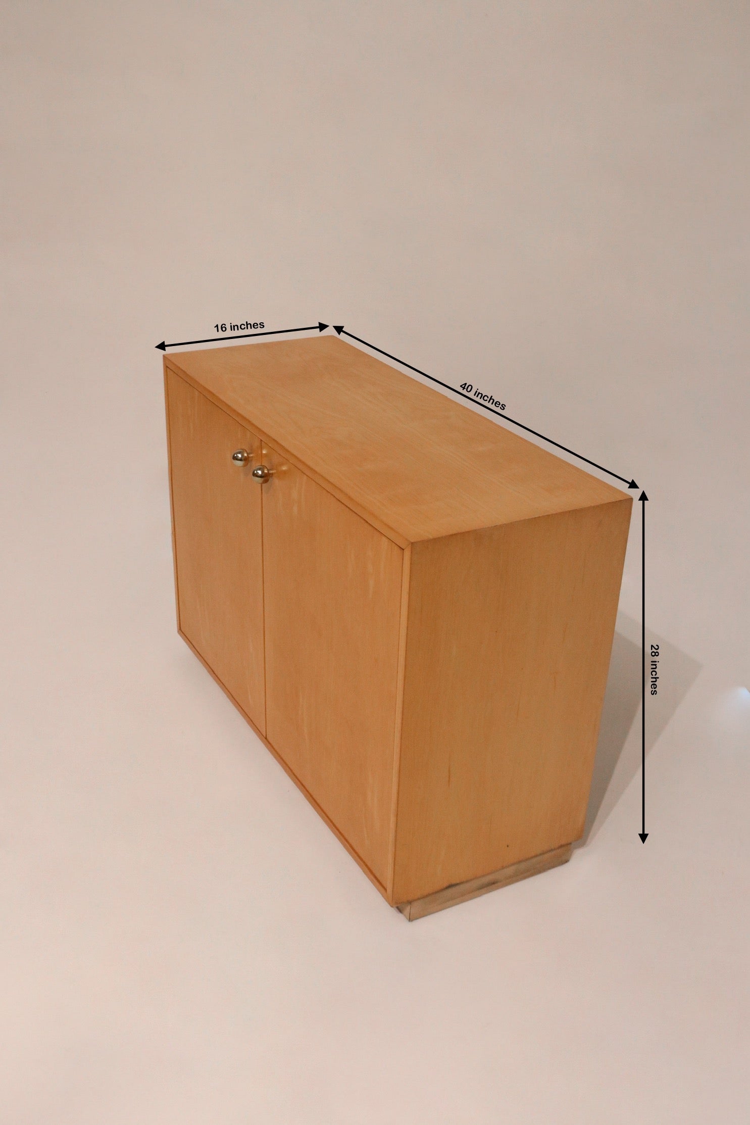 Vintage Solid Oak Wood Cabinet Storage