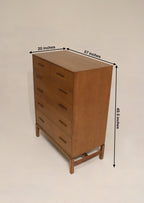 Vintage Oak Wood 6 Drawers Dresser By John Stuart Grand Rapids New York