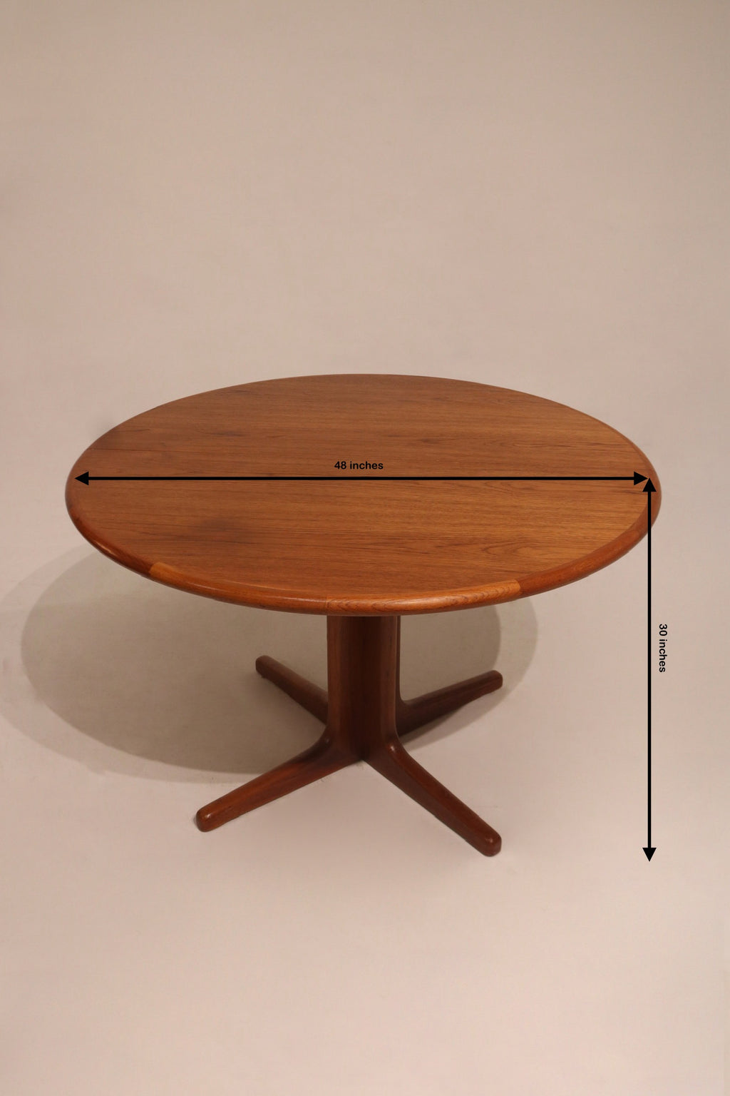 Mcm Vintage Danish Modern Teak Wood Extendable Dining Table