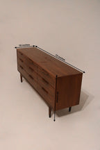 Mid Century Modern Dresser Mcm Walnut Wood 9 Drawers