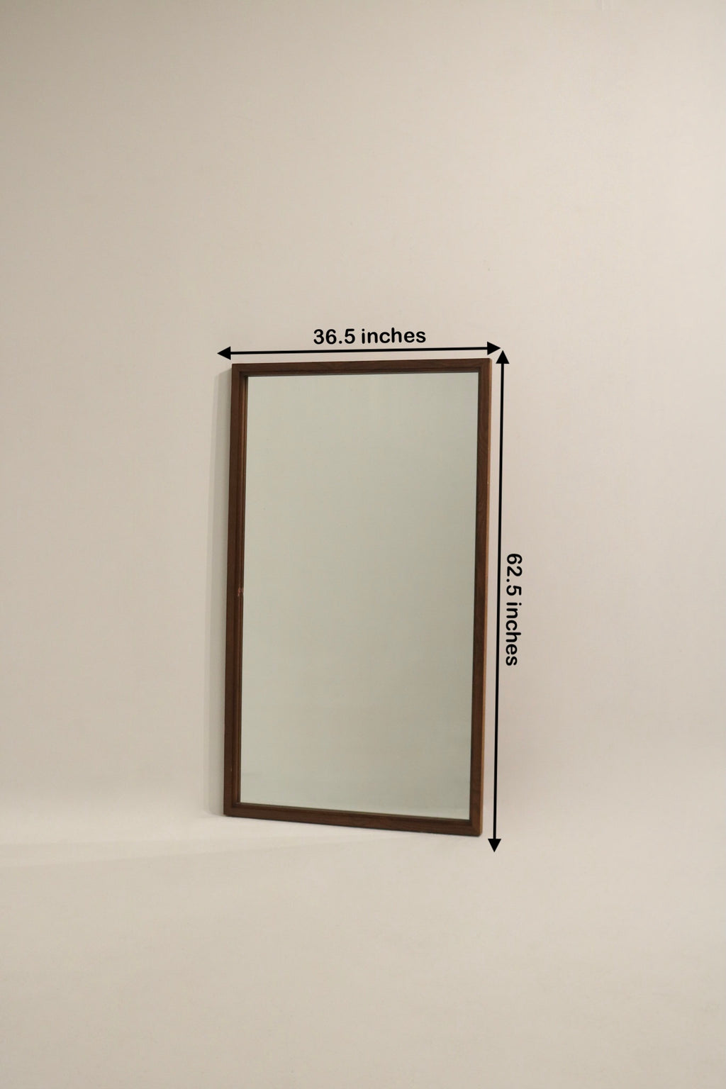 Mcm Vintage Walnut Wood Large Full Length Mirror