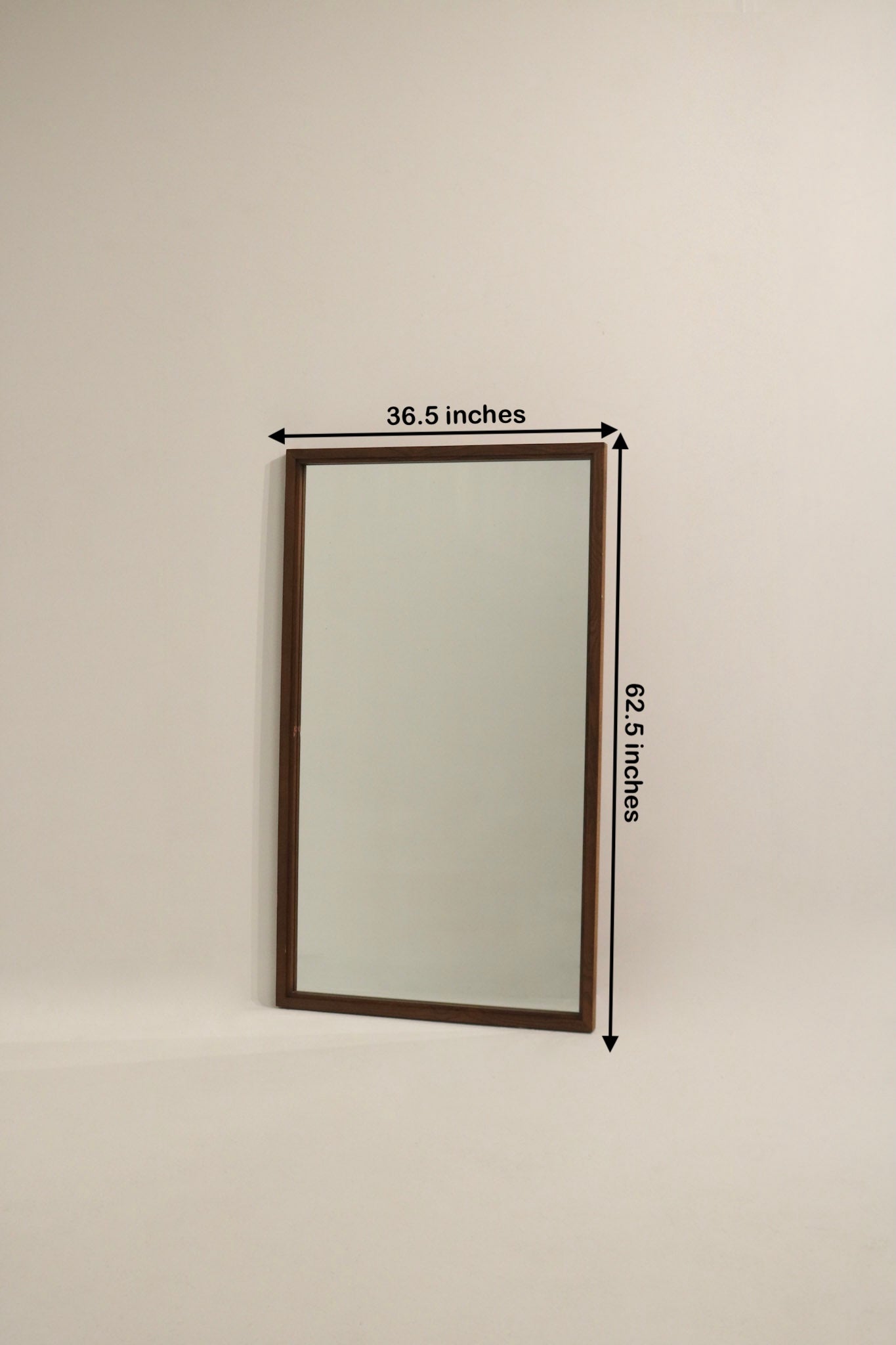 Mcm Vintage Walnut Wood Large Full Length Mirror