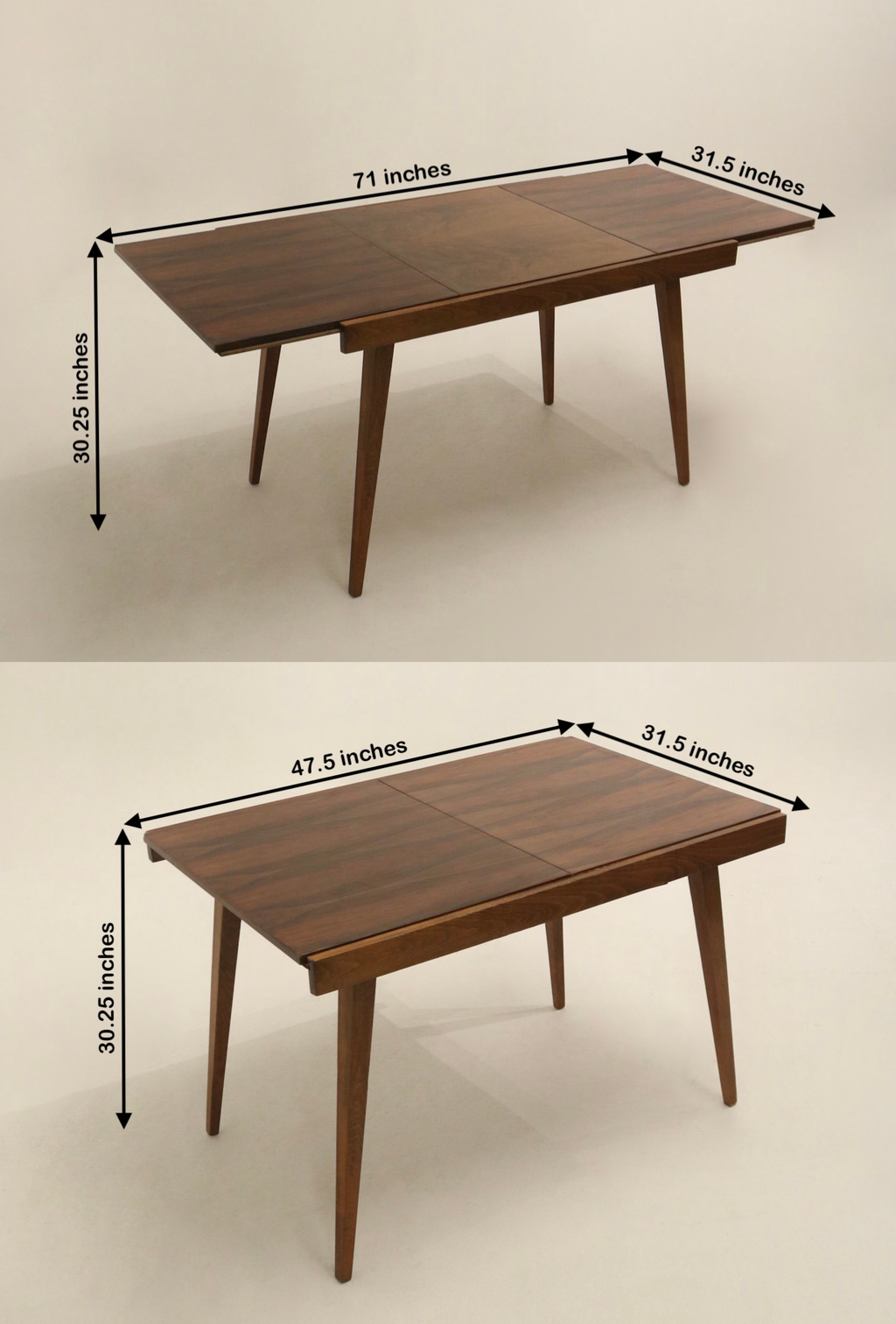 Original 20th Century Vintage Mahogany Walnut Folding Table Desk