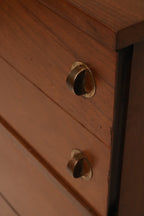Angled top view showing the dresser condition and walnut finish quality