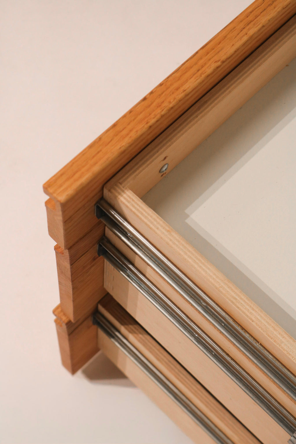 Back panel detail showing cutout for cable management and CWD label