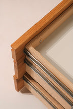 Back panel detail showing cutout for cable management and CWD label