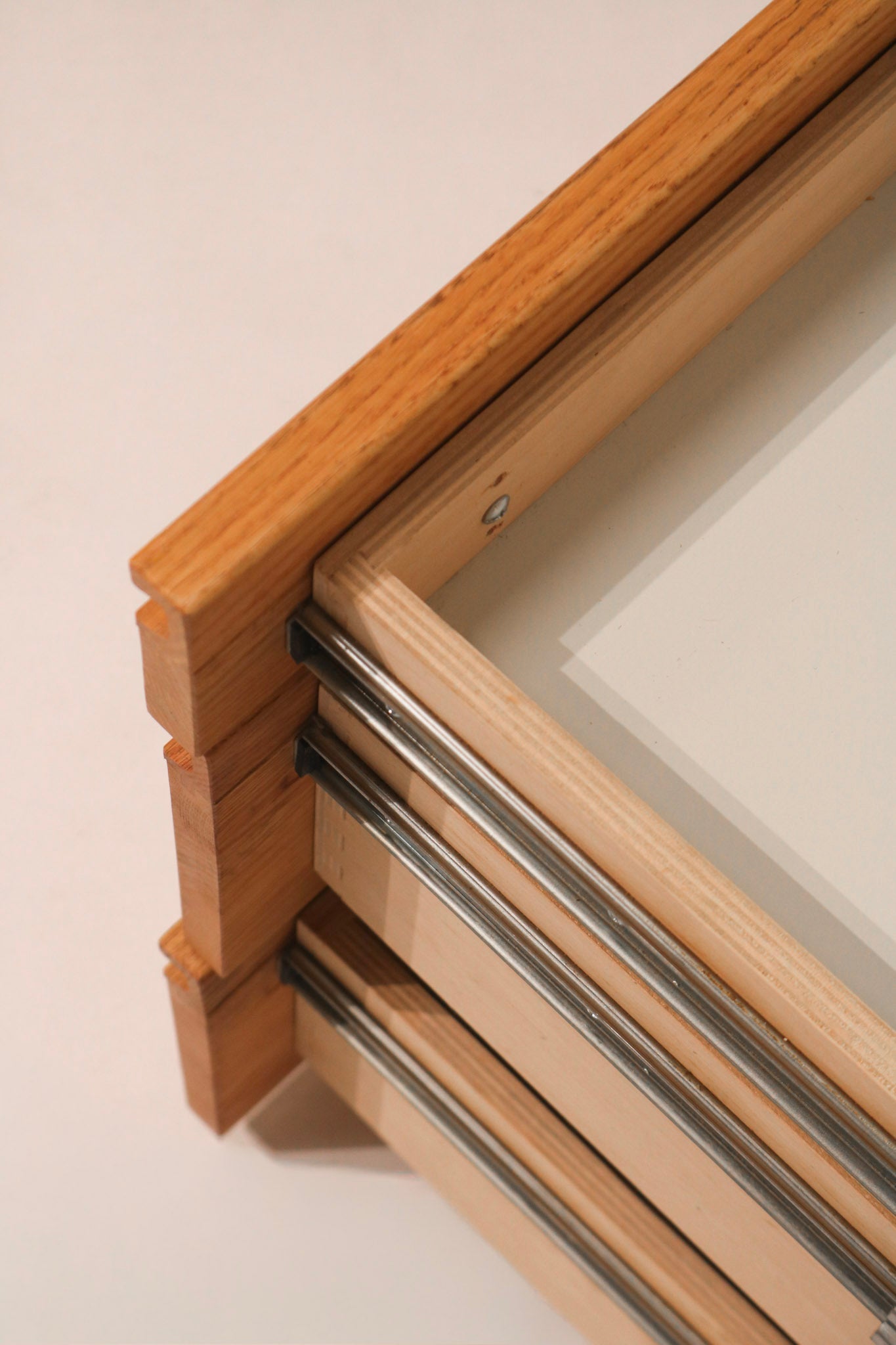 Back panel detail showing cutout for cable management and CWD label