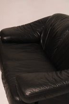 Backrest contour detail showing padding and upholstery stitching