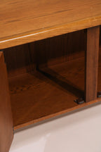 Interior view of the cabinet showing storage shelf and space
