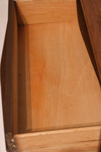 Double drawers open revealing full depth and ample storage space