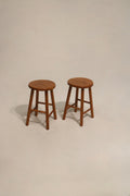 Vintage Scandinavian wood chair front view