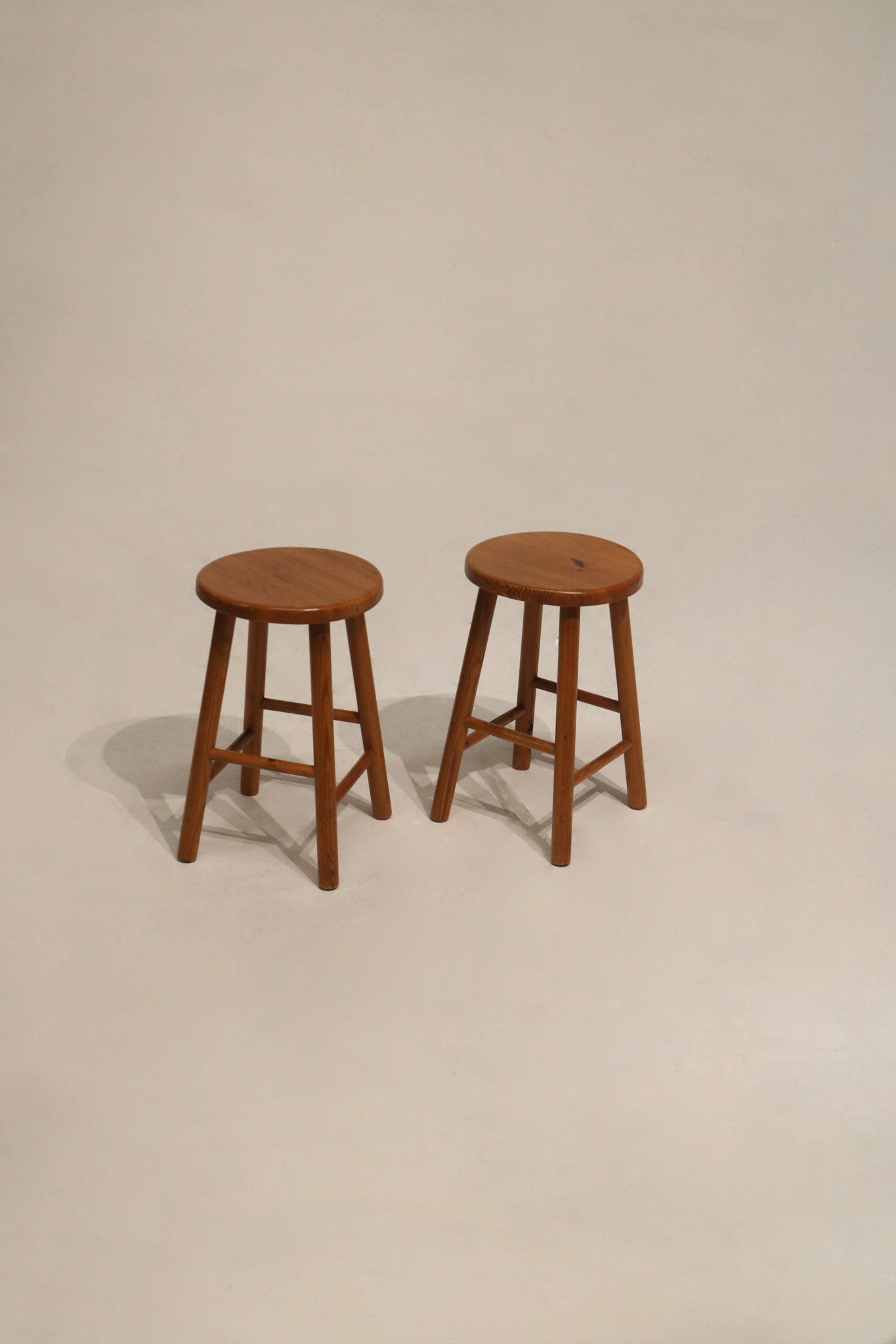 Vintage Scandinavian wood chair front view