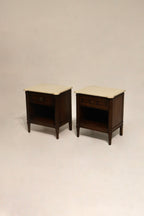 Drexel console table with marble top