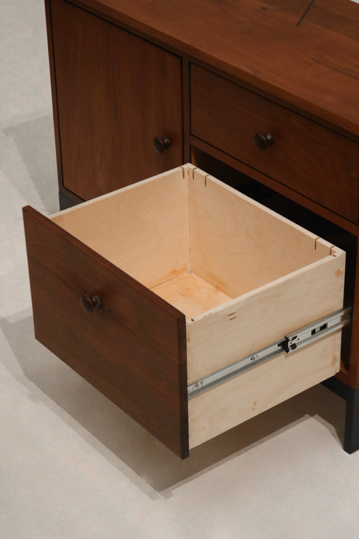 View that highlights the cabinet's scale suitable for small NYC spaces