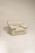 Sturdy leather chair with minor wear