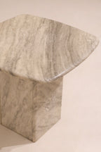 Close-up of edge showing wear details and durable marble craftsmanship
